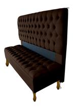 Kit Cabeceira + Recamier Baú Iza De Decoração Para Quarto Tamanho Super King 198Cm - Suede - Sv Decor