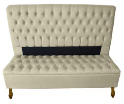 Kit Cabeceira + Recamier Baú Iza Para Cama Box Casal Queen 1.58 - Suede - Sv Decor