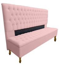 Kit Cabeceira + Recamier Iza Para Cama Box Casal Queen 158 Cm - Suede - Sv Decor