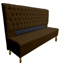 Kit Cabeceira + Recamier Iza Para Cama Box Casal Queen 158 Cm - Suede - Sv Decor