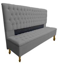 Kit Cabeceira + Recamier Iza Para Cama Box Casal Queen 158 Cm - Suede - Sv Decor