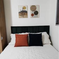 Kit Cabeceiras Adesivas de Cama Box Grande Casal Queen King Cerquinha Estofada Modulada Macia Várias Cores 60x20