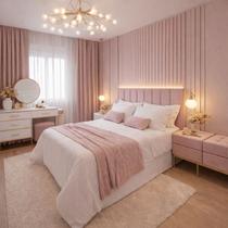 Kit Cabeceiras Adesivas de Cama Box Grande Casal Queen King Cerquinha Estofada Modulada Macia Várias Cores 60x20