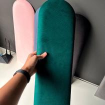 Kit Cabeceiras Adesivas de Cama Nuvem Box Casal King Estofada Cerquinha Várias Cores 60x20cm