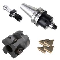 kit cabeçote tpkn 50mm + porta fresa bt40 + pino + insertos