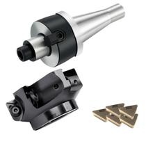 kit cabeçote tpkn 80mm + porta fresa ISO30 + insertos