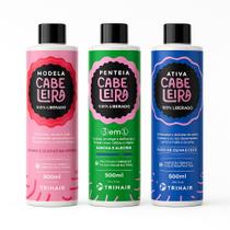 Kit Cabeleira Ativador Modelador e Creme 100% Liberado 500ml