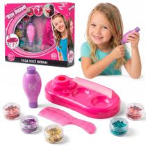 Kit Cabeleireira Com Aplicador De Lantejoulas E Pente Para Cabelo Com Brilho Kit Cabeleireira Com Aplicador De Lantejoulas E Pente Para Cabelo Com Brilho