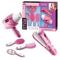 Kit Cabeleireiro Infantil Secador Chapinha Pente Escova Espelho Brinquedo Menina Estimula Criatividade Coordenação Kit Cabeleireiro Infantil Secador Chapinha Pente Escova Espelho Brinquedo Menina Estimula Criatividade Coordenação