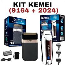 Kit Cabeleireiro KEMEI 2024 + 9164, excelente para detalhes finos e rápidos
