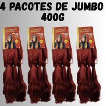 Kit Cabelo 4 Jumbos 400g Para Tranças cor 350 african beauty Kit Cabelo 4 Jumbos 400g Para Tranças cor 350 african beauty