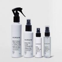 Kit Cabelo de Salão - Reconstrutor + Protetor Térmico + Óleo Finalizador + Perfume (4 Produtos) Kit Cabelo de Salão - Reconstrutor + Protetor Térmico + Óleo Finalizador + Perfume (4 Produtos)