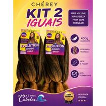 KIT Cabelo Jumbo CHEREY Tranças Evolution 400g KIT Cabelo Jumbo CHEREY Tranças Evolution 400g