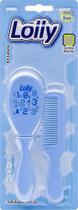 Kit Cabelo Lolly Baby Tip Escova + Pente Azul