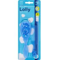 Kit cabelo oceano azul blister com 1 escova e 1 pente lolly