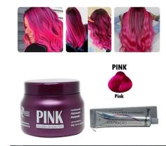 Kit Cabelo Pink Matizador 250g Tinta 60g Ox 90ml - Mairibel / Hidratylife