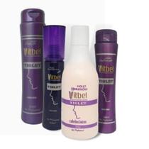 (KIT CABELO PLATINADO) Violet Vitbel 4 Produtos