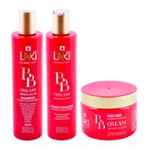 Kit Cabelo Shampoo Condicionador Máscara BB Cream Laki