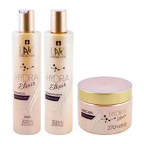 Kit Cabelo Shampoo Condicionador Máscara Hydra Elixir Laki
