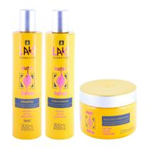 Kit Cabelo Shampoo Condicionador Máscara Nutri Force Laki Kit Cabelo Shampoo Condicionador Máscara Nutri Force Laki