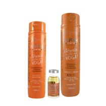 Kit Cabelos Cacheados Shampoo, Condicionador 280mL e Ampola