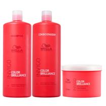 Kit Cabelos Coloridos Wella Color Brilliance Shampoo 1l + Cond 1l + Máscara 500ml