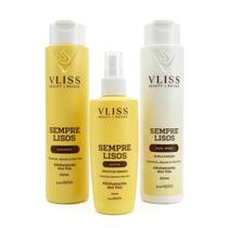 Kit Cabelos Lisos Hidratante Antifrizz Profissional 3 Unidades Kit Cabelos Lisos Hidratante Antifrizz Profissional 3 Unidades