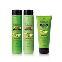 Kit Cabelos Nutridos Eudora Instance Abacate e Oliva: Shampoo + Condicionador + Creme para Pentear - Eudora Intance