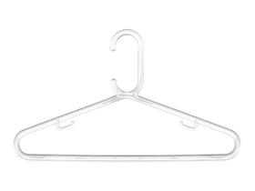 Kit Cabide Acrílico Grosso Gancho C 41 x 24 cm (000504) kit:50 Pçs