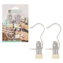 Kit Cabide Cabide Clip com 2 Peças Metal