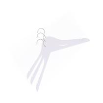 Kit Cabide De Madeira Vizapi Adulto Wood com 3 44x22 cm Camisa Laca Branco