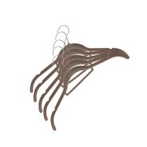 Kit Cabide De Veludo Vizapi Adulto Velvet com 5 42x22 cm Camisa Cinza Claro