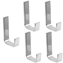 Kit Cabide Gancho 5 Peças Toalhas Banheiro Quadrado Pendurar Parede