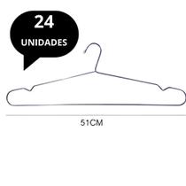 Kit Cabide Grande Metal Cromado Plus Size Loja Closet