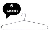 Kit Cabide Grande Metal Cromado Plus Size Loja Closet