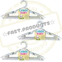 Kit cabide infantil branco 50 unidades para crianças de 0 a 5 anos.