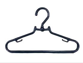 Kit Cabide Plástico Infantil Giratório Preto 30 x 19 cm