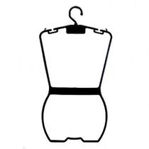 Kit Cabide Plastico Silueta Juvenil Preto
