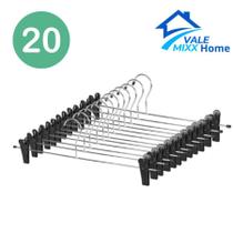 kit Cabide Saia e Calça Metal - Organizador de Roupas Anti-Deslizante