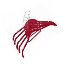 Kit Cabide Veludo Vizapi Adulto Velvet com 5 42x22 cm Camisa Rosa Fucsia