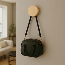 Kit Cabideiro Pinus Redondo Pendurador de Casados e Bolsas
