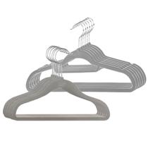Kit Cabides 6un Aveludado 30cm + 6un Cabides Grande 41cm