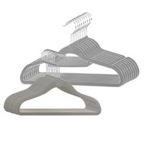 Kit Cabides 9un Aveludado 30cm + 9un Cabides Grande 41cm