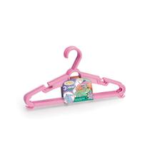 Kit cabides infantil 3 unidades para armário de bebê plástico colorido multifuncional nitronplast