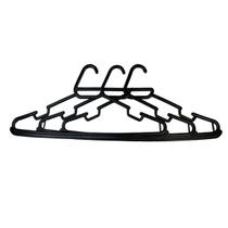 Kit Cabides Para Roupas Adulto Redondo Preto - 60 Unidades
