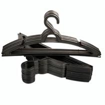 Kit Cabides Preto Plástico Resistente Adulto Kit Cabides Preto Plástico Resistente Adulto