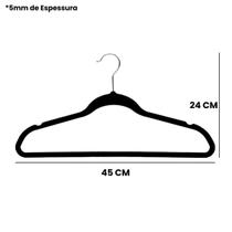 Kit Cabides Veludo De Roupa Antideslizante Slim Adulto 50 Un