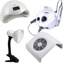 Kit Cabine Luminaria Lixa elétrica Aspirador de Pó Completo Kit Cabine Luminaria Lixa elétrica Aspirador de Pó Completo