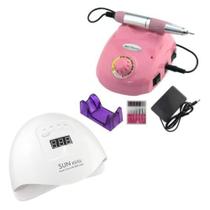 Kit Cabine Sun 48w + Motor Porquinho Lixadeira Unhas - Dafu