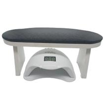 Kit cabine Sun 5 uv/led com apoio de mão preto